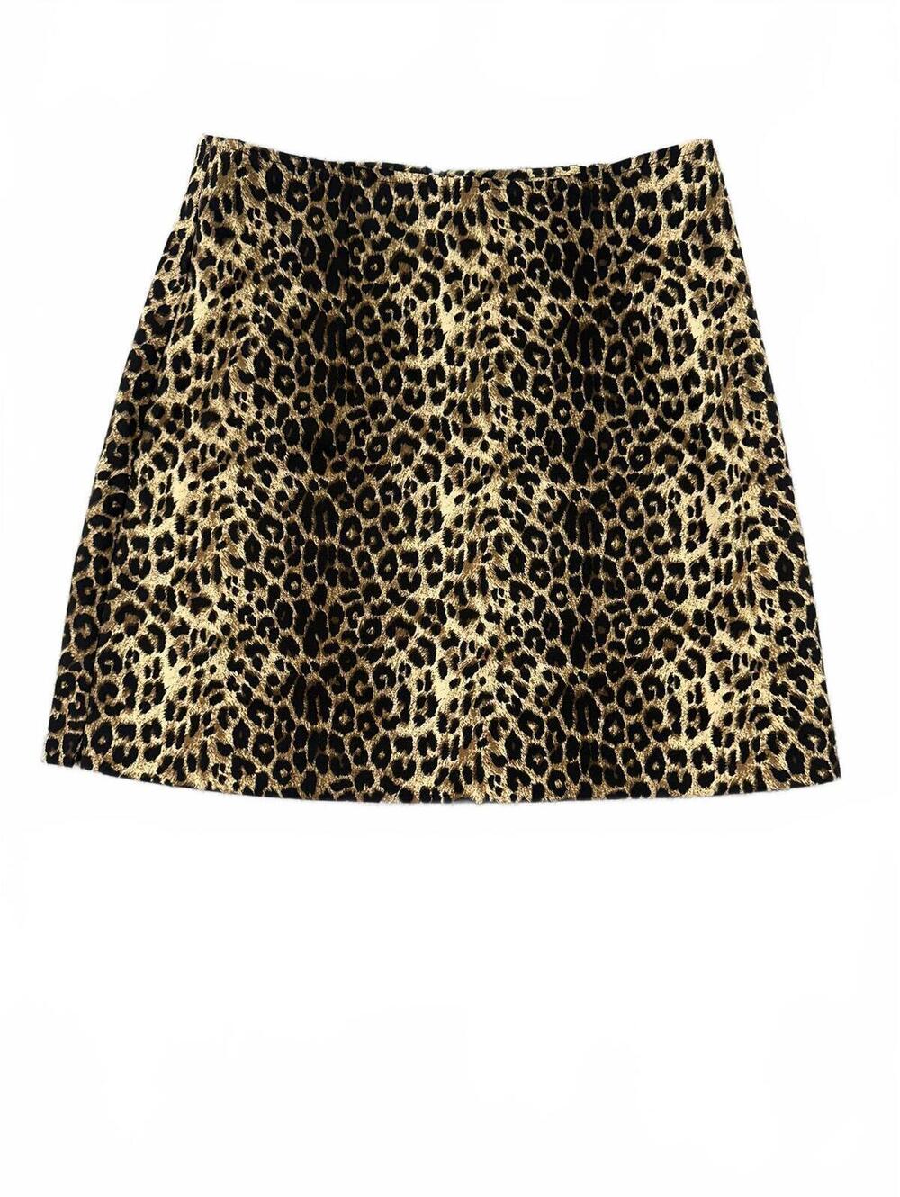 Wrapper Leopard Print Y2K Mini Skirt